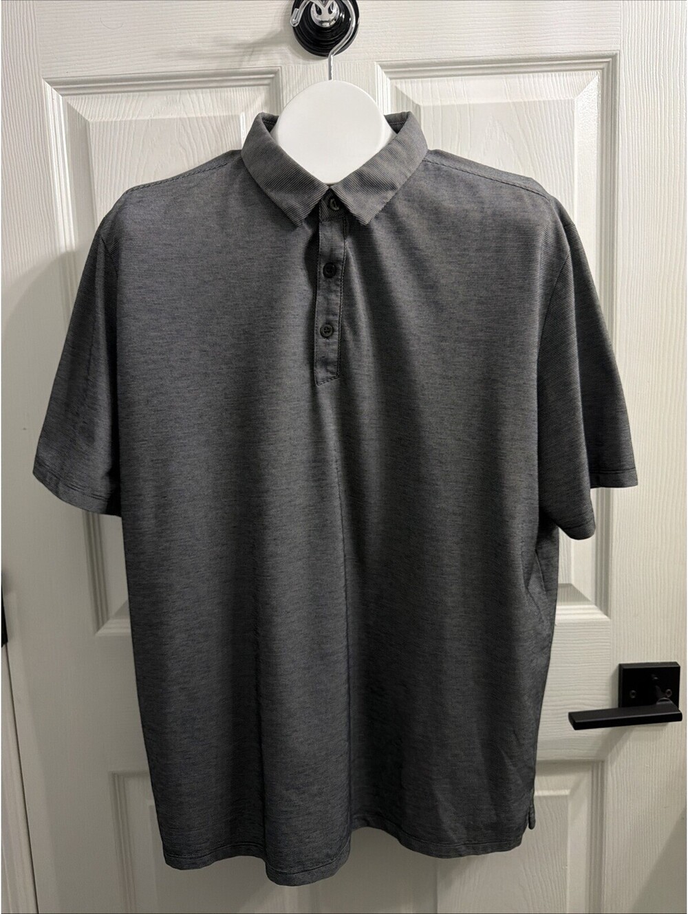Modern Ambition Delightfully Technical Gray Performance Golf Polo Shirt Mens XL